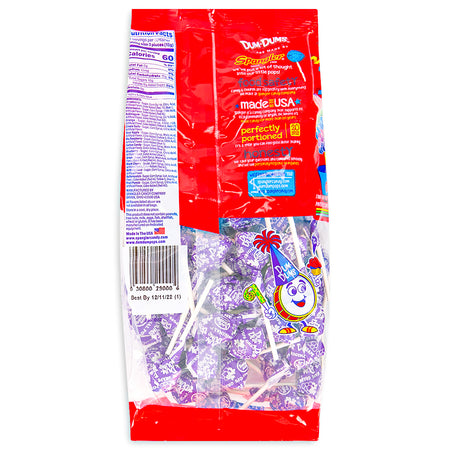 Dum Dums Color Party Purple Grape Lollipops-75 CT | Candy Funhouse-Lollipops-Grape candy