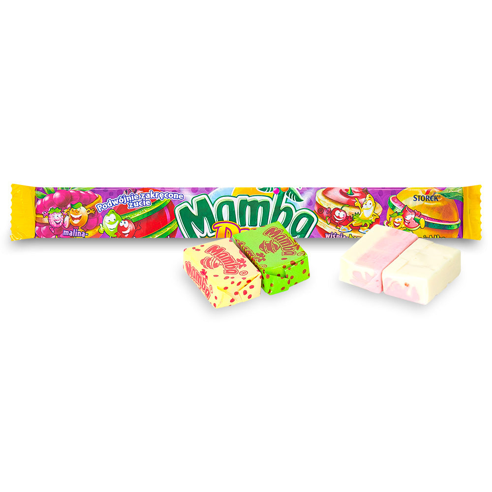 Mamba Duo Fruit Chews - 106 g, mamba chews, mamba gummies, fruit chews, fruit gummies, fruit gummy, retro candy, german candy