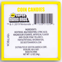 Boston America Super Mario Coin Candies Nutrition Facts Ingredients Super Mario World Strawberry Candy Yellow Candy 