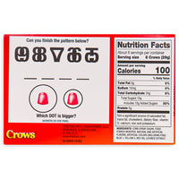 Crows Candy Theatre Pack Nutrition Facts Ingredients-Licorice-Black Licorice-Gumdrops