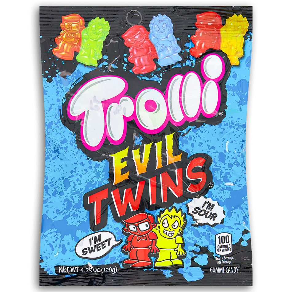 Trolli Evil Twins - 4.25oz, Trolli Evil Twins, two-in-one gummies, taste adventure, sweet and sour, candy connoisseur, flavor explorer, candy with a twist, mischief