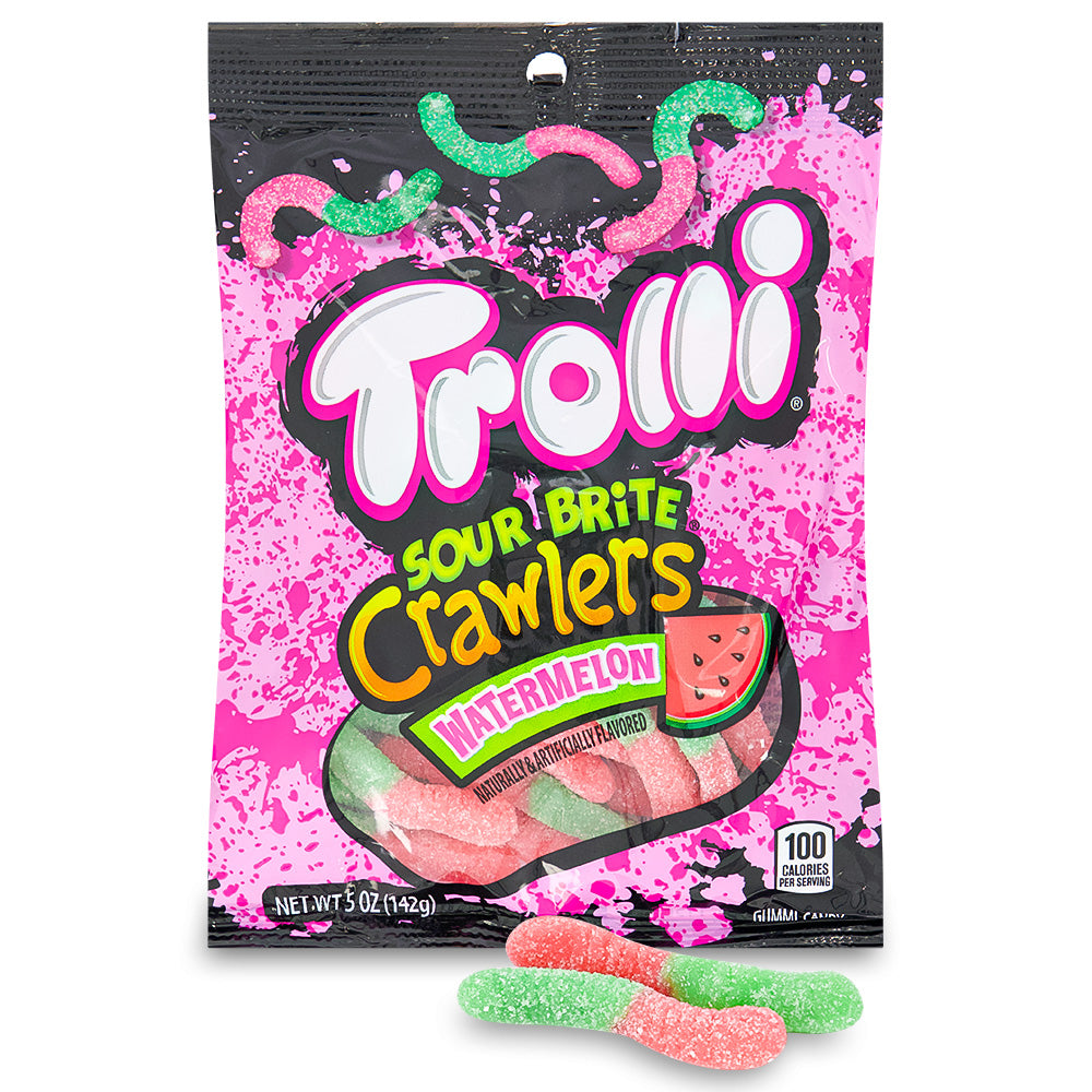 Trolli Sour Brite Crawlers Watermelon - 5oz, Trolli Sour Brite Crawlers Watermelon, tangy gummy, mouthwatering fun, candy enthusiasts, flavor explorers, taste sensation, gummy extravaganza