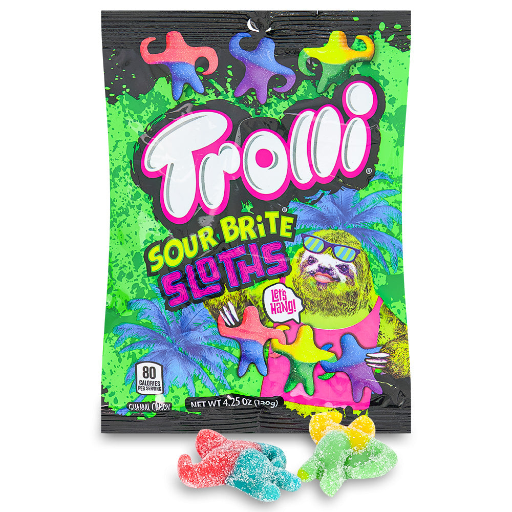 Trolli Sour Brite Sloths, Trolli Sour Brite Sloths, chewy gummies, flavor excitement, candy enthusiasts, flavor adventurers, gummy party, candy adventure