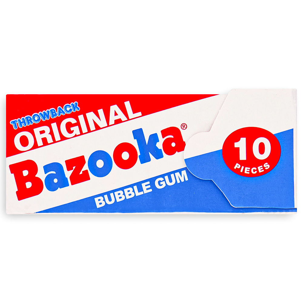 Bazooka Throwback Original Bubble Gum 10 Pieces-Bubble gum-bazooka bubble gum-Old fashioned candy