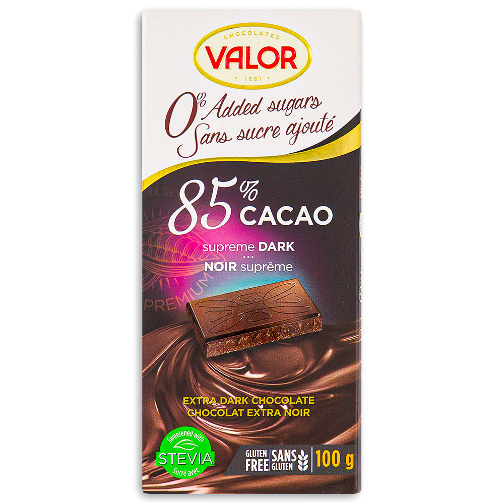 Valor 85% Dark Chocolate Sugar Free-100 g - Sugar Free Chocolate