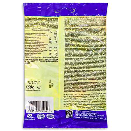 Walker's Assorted Toffees & Chocolate Eclairs UK - 150g Nutrition Facts Ingredients - British Candy