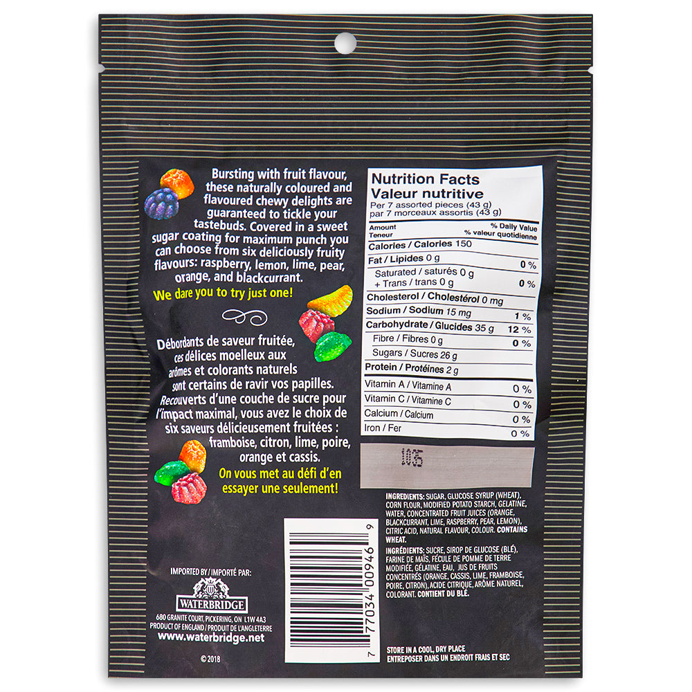 Waterbridge Fruit Pastilles - 200g Nutrition Facts Ingredients