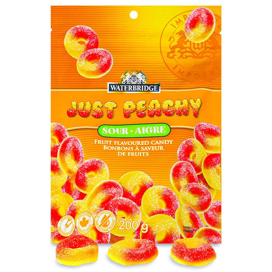 Waterbridge Just Peachy Candy - 200g - Peach Rings