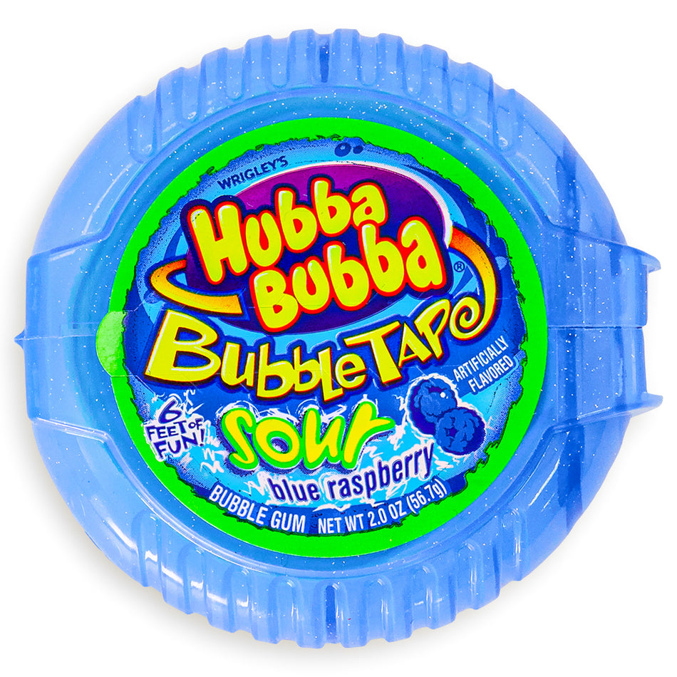 Hubba Bubba Sour Blue Raspberry Bubble Gum Tape