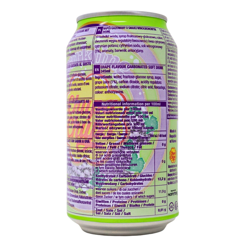 Chupa Chups Sparkling Grape Soda Pop - 345mL - 345mL Nutrition Facts Ingredients