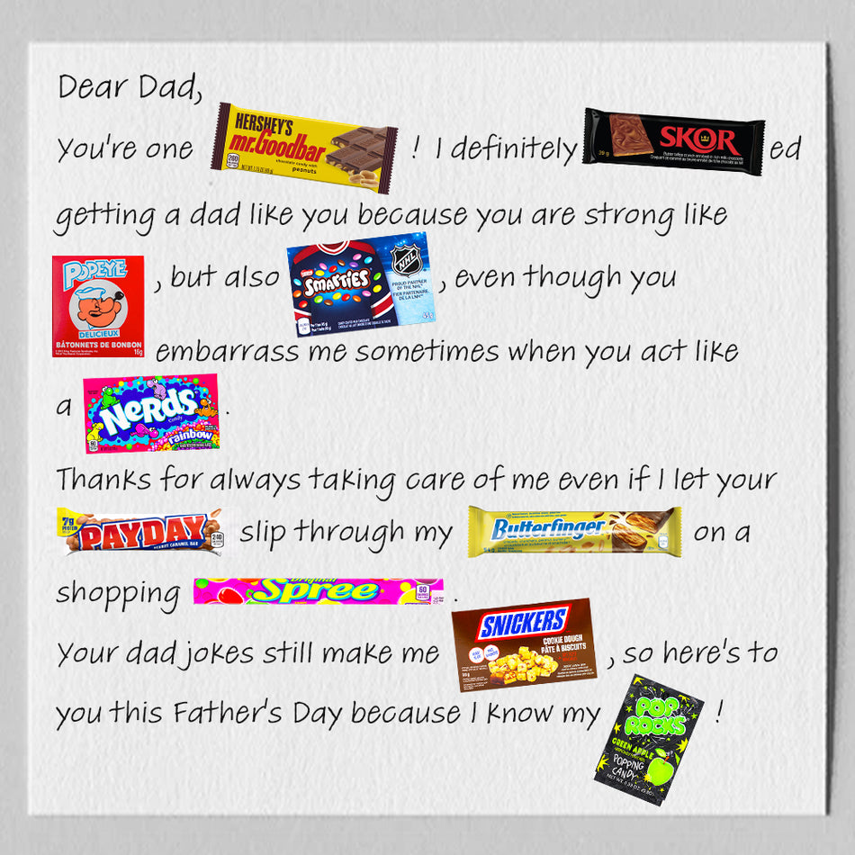 Father's Day Candy Card Kit