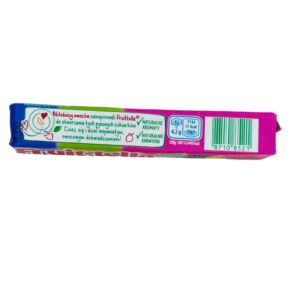 Fruit-tella Garden Fruits Nutrition Facts Ingredients