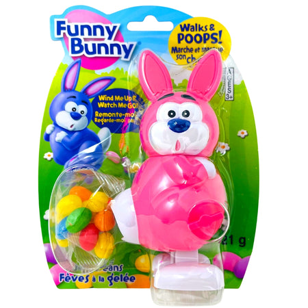 Easter Funny Bunny Wind-Up Toy with Candy - 21g