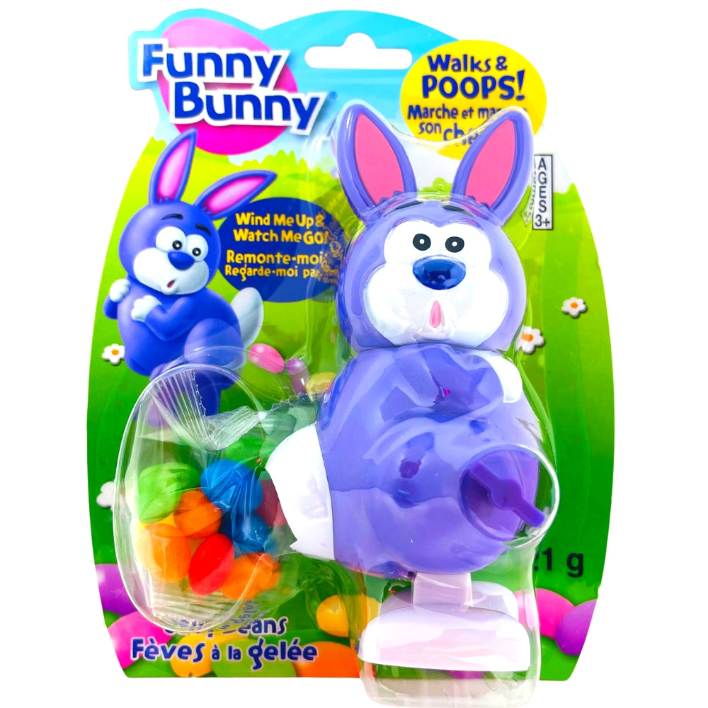 Easter Funny Bunny Wind-Up Toy with Candy - 21g