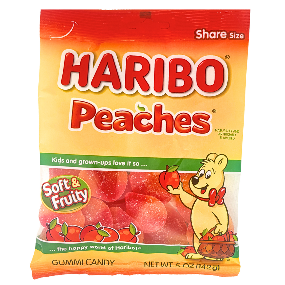 Haribo Peaches Gummy Candy - 5oz.