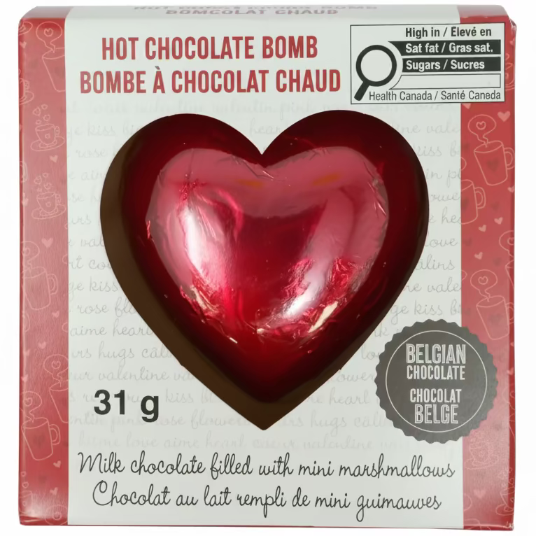 Valentine's Heart Hot Chocolate Bomb - 31g
