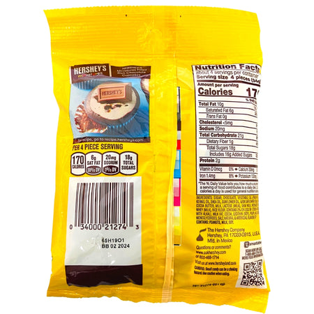 Hershey's Miniatures - 4.8oz Nutrition Facts Ingredients-Hershey's Miniatures-mr goodbar-dark chocolate