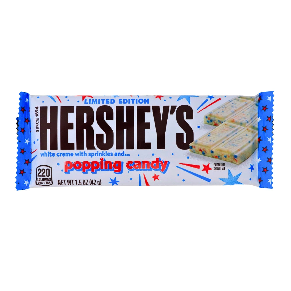 Hershey's Limited Edition White Chocolate With Sprinkles and Popping Candy - 1.5oz-Chocolate Bar - Popping Candy - Hershey’s Bar