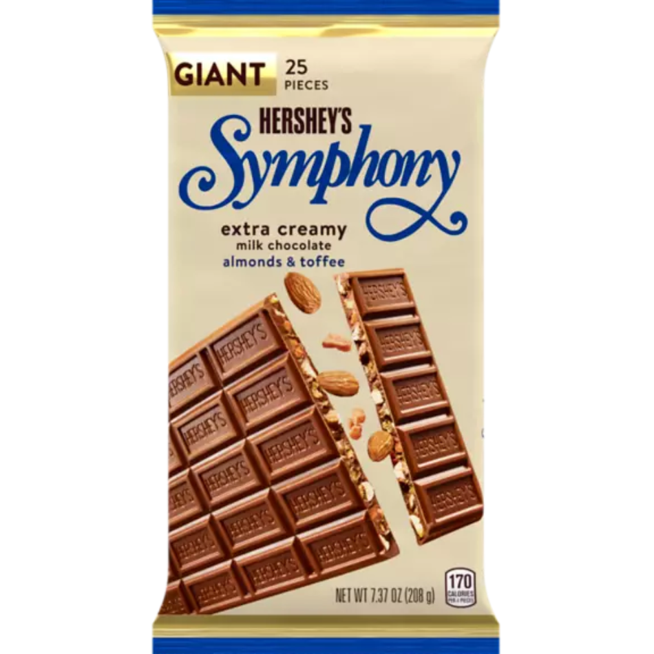 Hershey's Giant Symphony Almond & Toffee Chocolate Bar - 7.37oz
