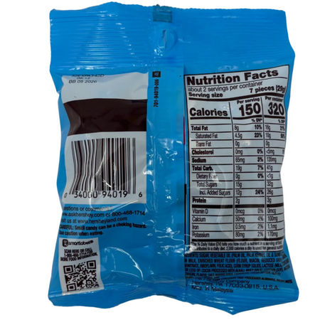 Hershey's Kisses Cookies 'n' Creme - 64g Nutrition Facts and Ingredients
