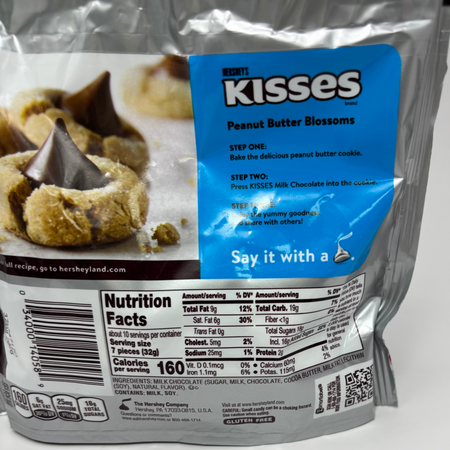 Hershey's Kisses Milk Chocolate - 10.8oz Nutrition Facts and Ingredients