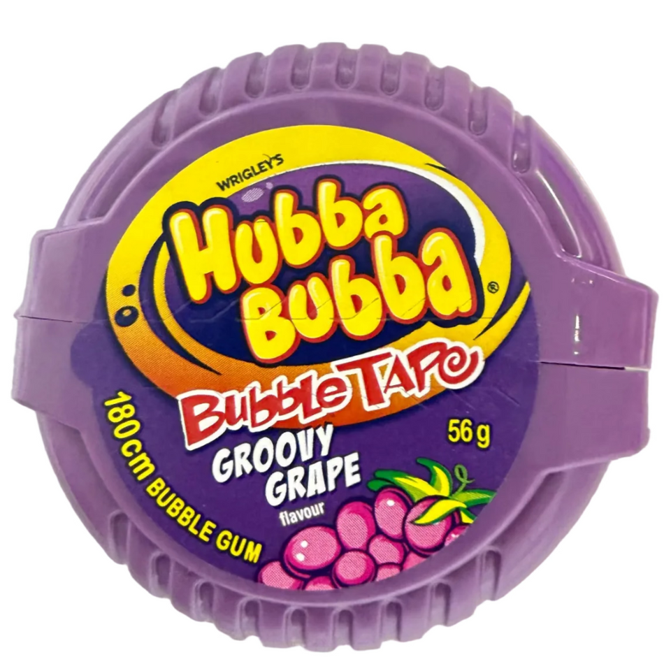 Hubba Bubba Gushing Grape Bubble Gum Tape (Australia) - 56g