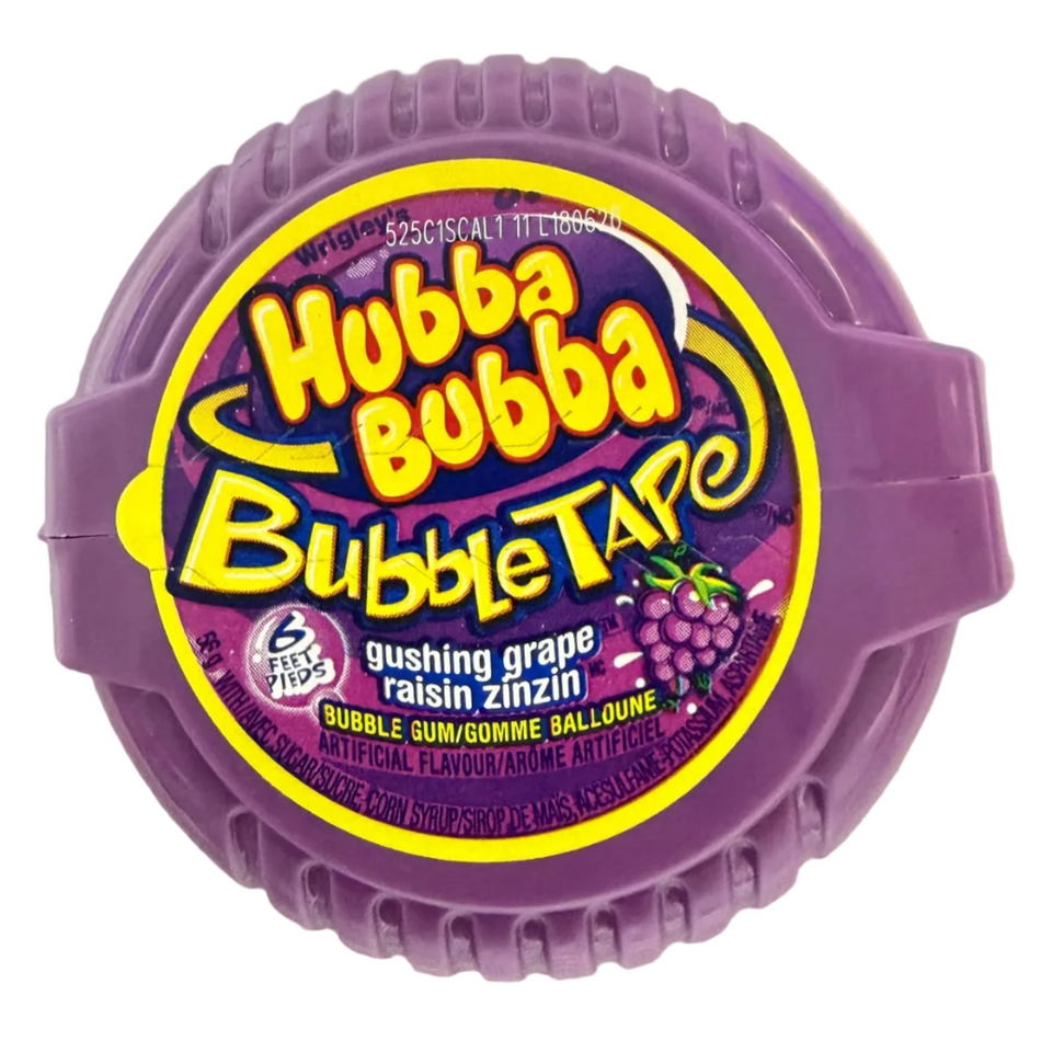 Hubba Bubba Gushing Grape Bubble Gum Tape - 56g