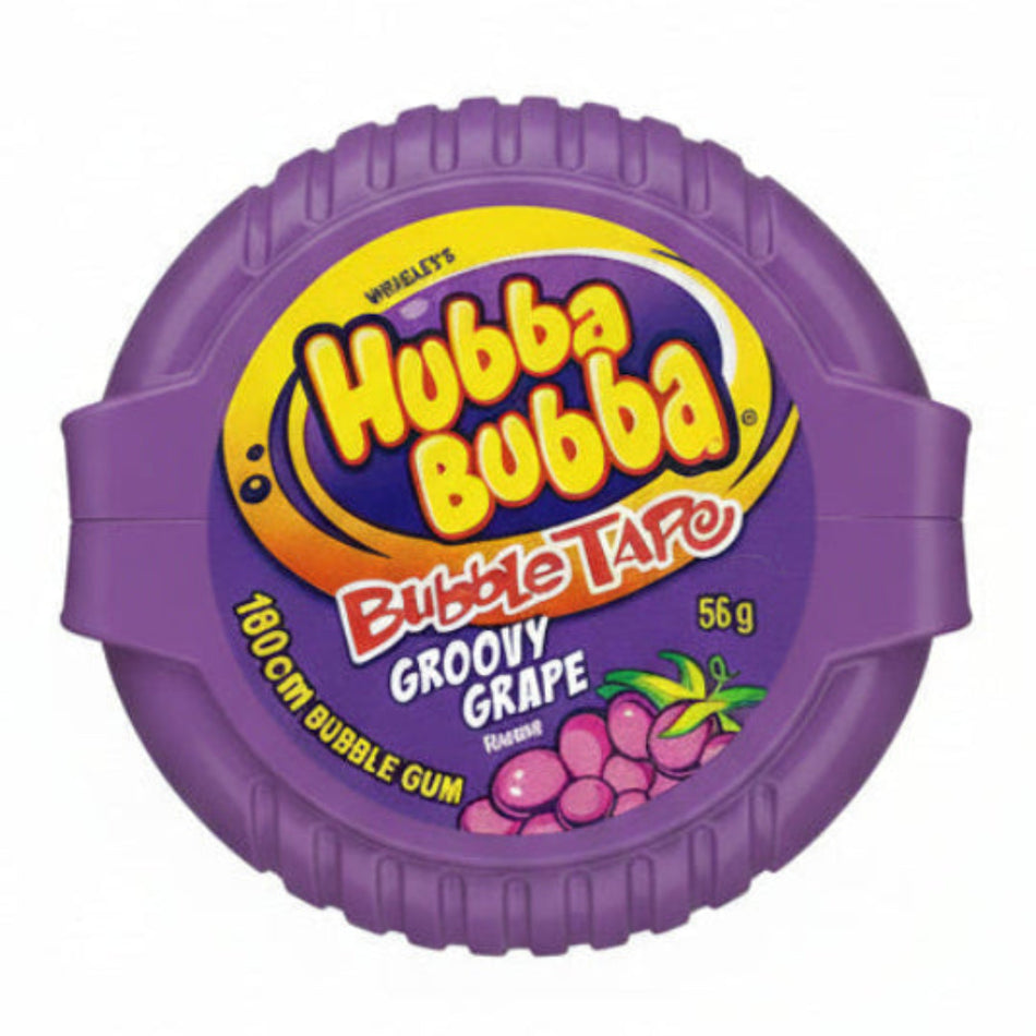 Hubba Bubba Gushing Grape Bubble Gum Tape (Australia)- 56g