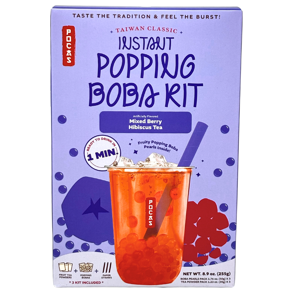 Instant Popping Boba Kit Mixed Berry Hibiscus - 3 Pack