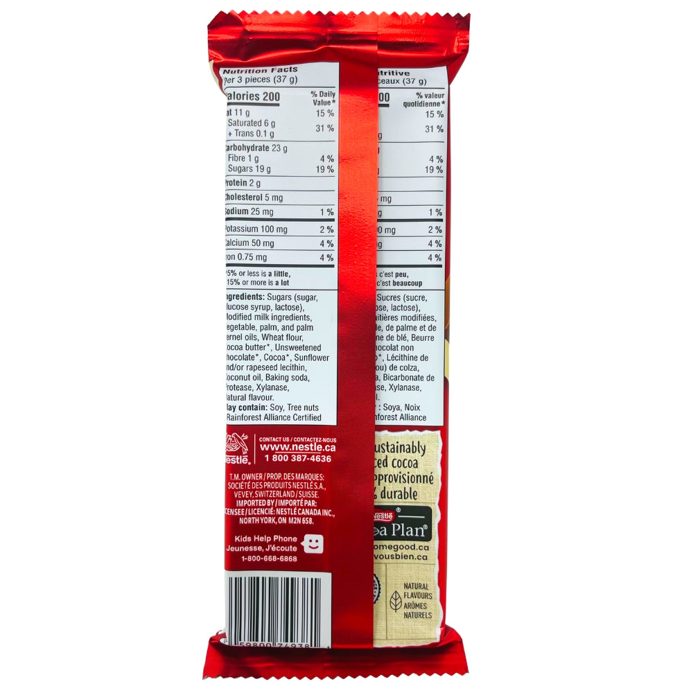 Kit Kat Tablet Cookie Dough - 111g Nutrition Facts Ingredients, kit kat, kit kat chocolate, kit kat chocolate bar, canada chocolate, canada candy, cookie dough, cookie dough chocolate, canadian chocolate 