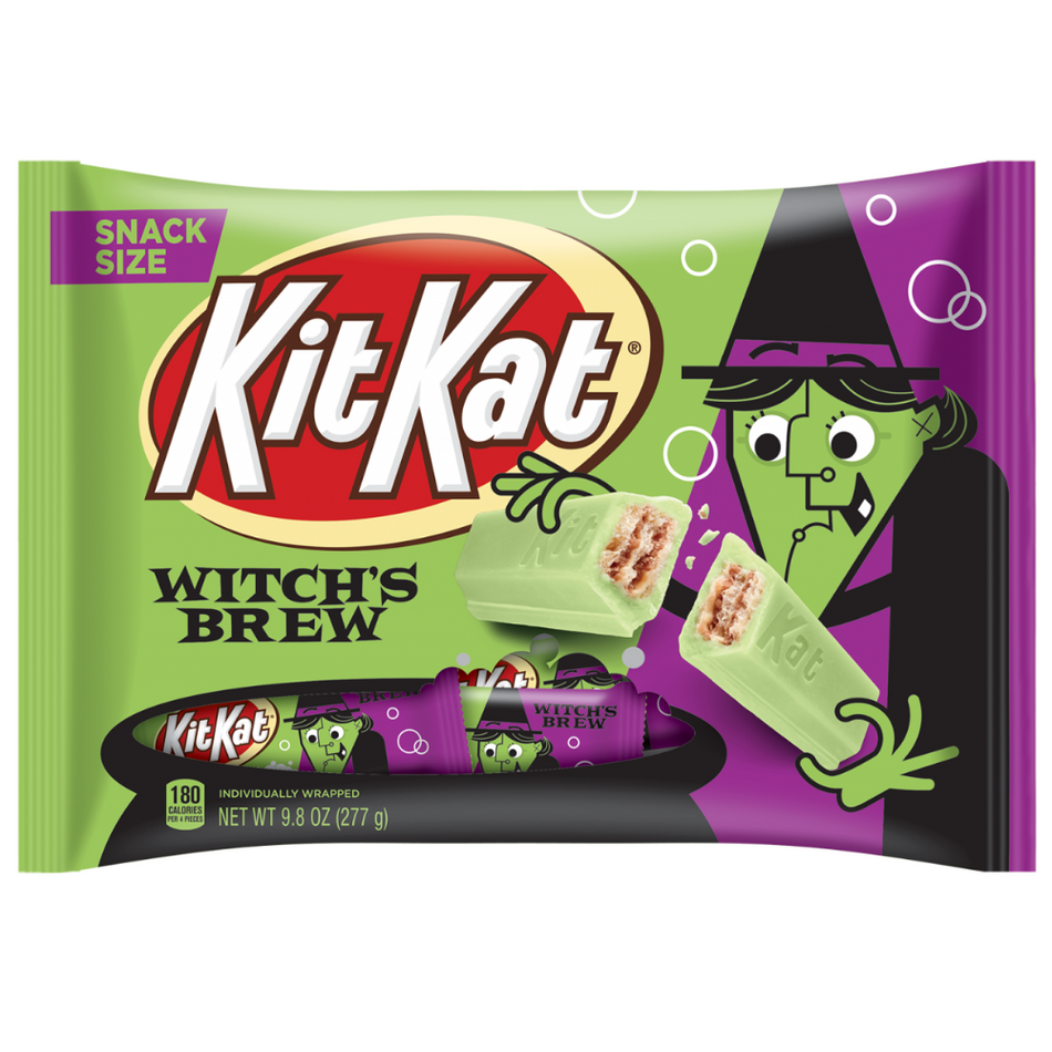 Halloween Kit Kat Witch's Brew Snack Size with Marshmallow Flavoured Creme - 9.8