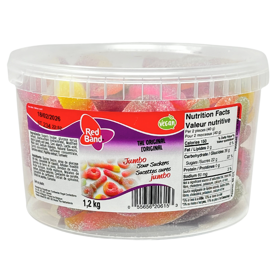 Koala Jumbo Sour Suckers Tub - 60 CT