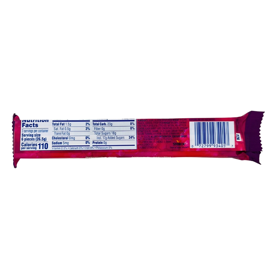 Mamba Berrytasty - 2.8oz Nutrition Facts Ingredients-Strawberry Candy-Gummies