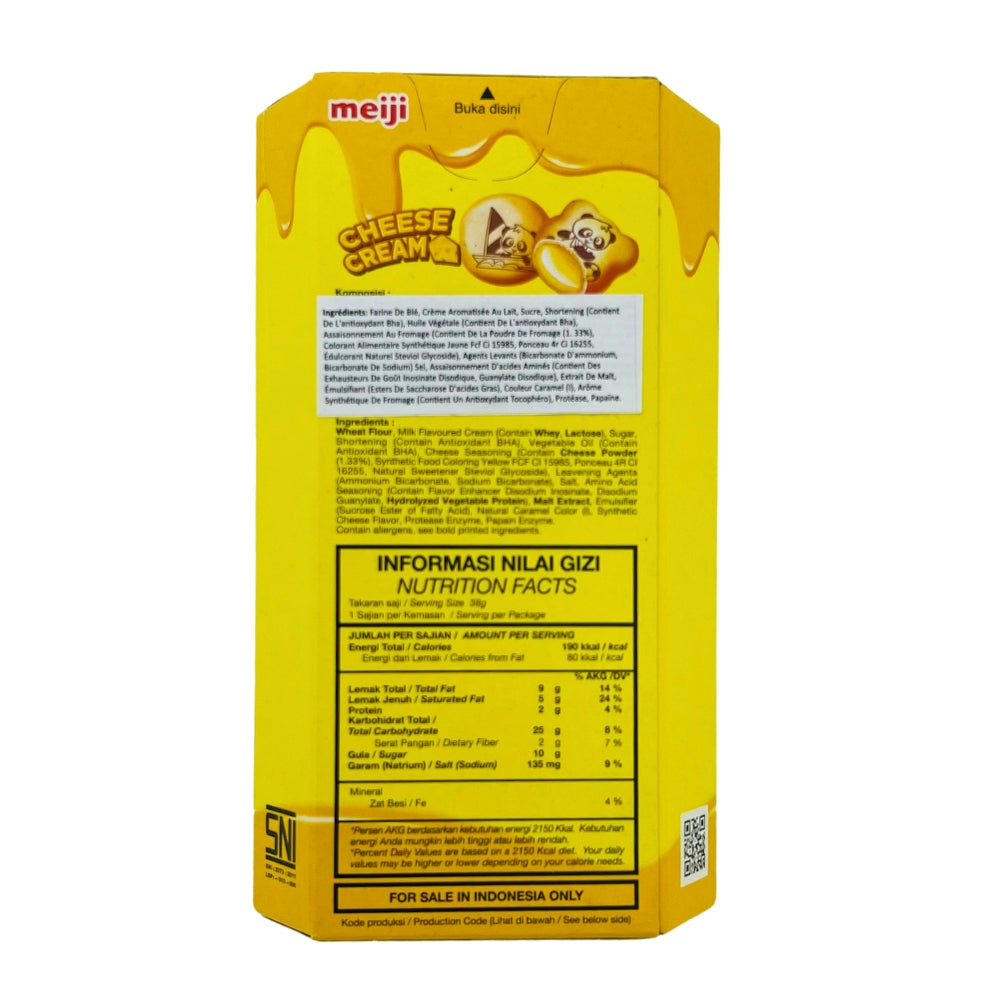 Meiji Hello Panda Cheese - 38g Nutrition Facts Ingredients
