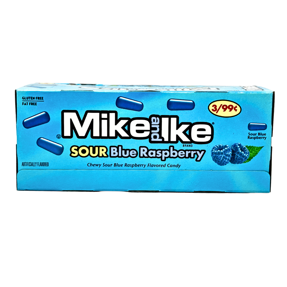 Mike and Ike Sour Blue Raspberry - 24 Pack | Candy Funhouse – Candy ...