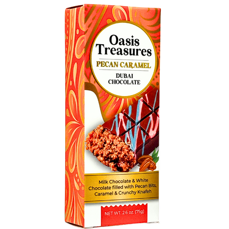 Oasis Treasures Pecan Caramel Dubai Chocolate - 75g