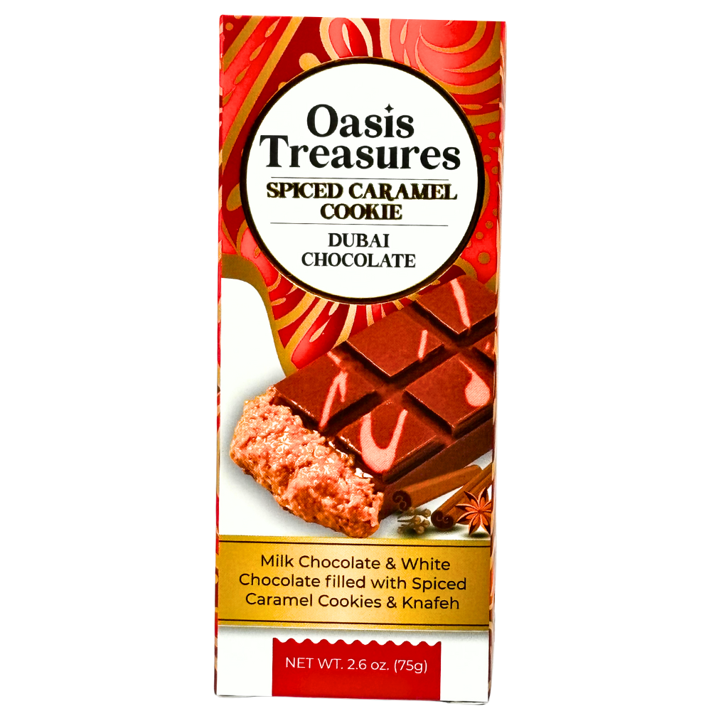 Oasis Treasures Spiced Caramel Dubai Chocolate - 75g