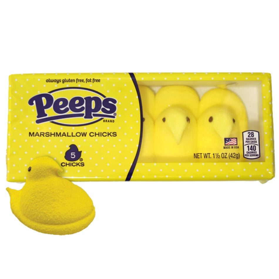 Peeps Marshmallow Yellow Chicks 5ct - 1.5oz