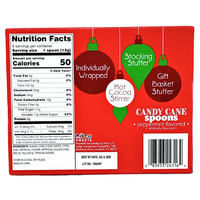 Peppermint Candy Cane Spoons 6 Pk - 2.54oz