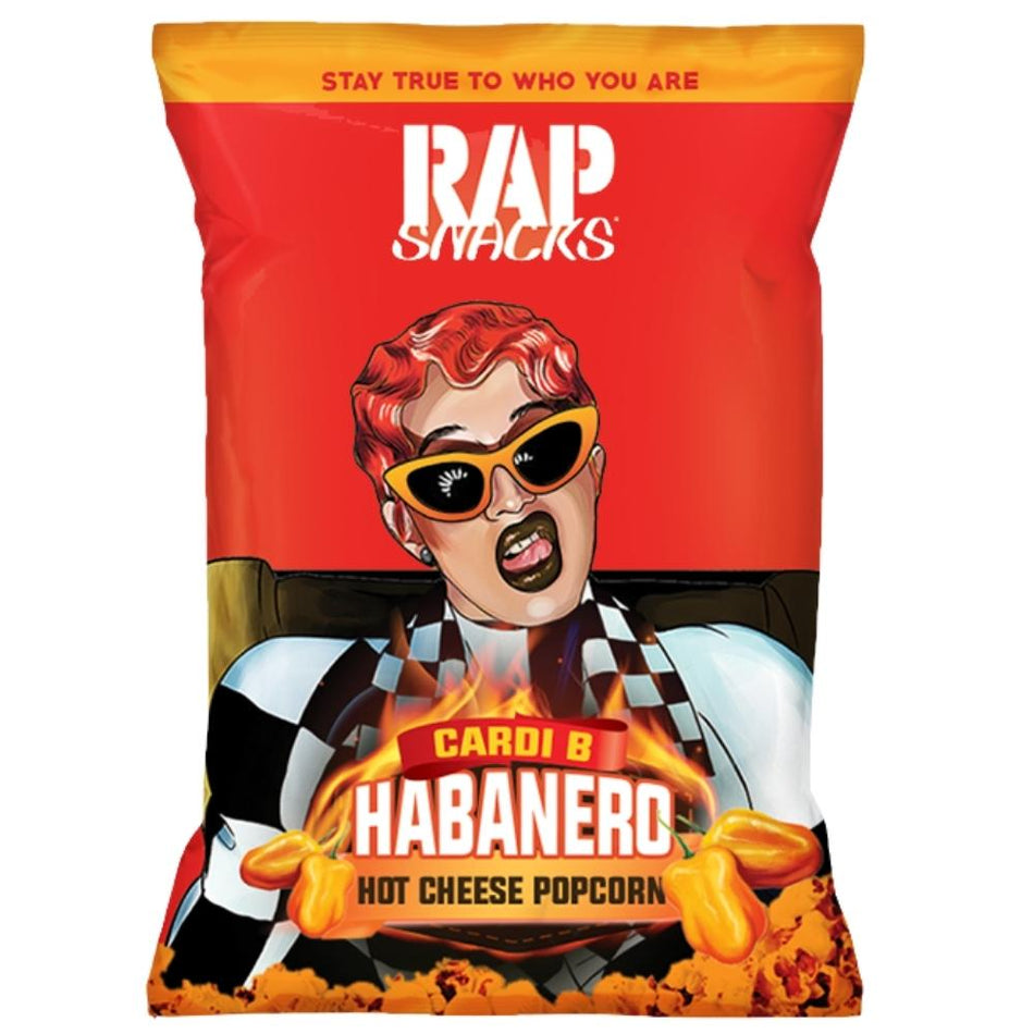 Rap Snacks Cardi B Habanero Hot Cheese Popcorn - 2.5oz, cardi b chips, rap snacks, habanero popcorn, cardi b rap snacks, rap snacks cardi b