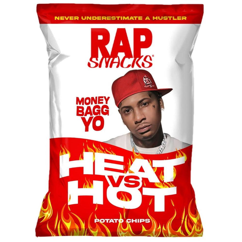 Rap Snacks Money Bagg Yo Heat vs Hot Chips - 2.5oz, Rap Snacks, Money Bagg Yo, Spicy Chips, Hot Chips, Heat Chips