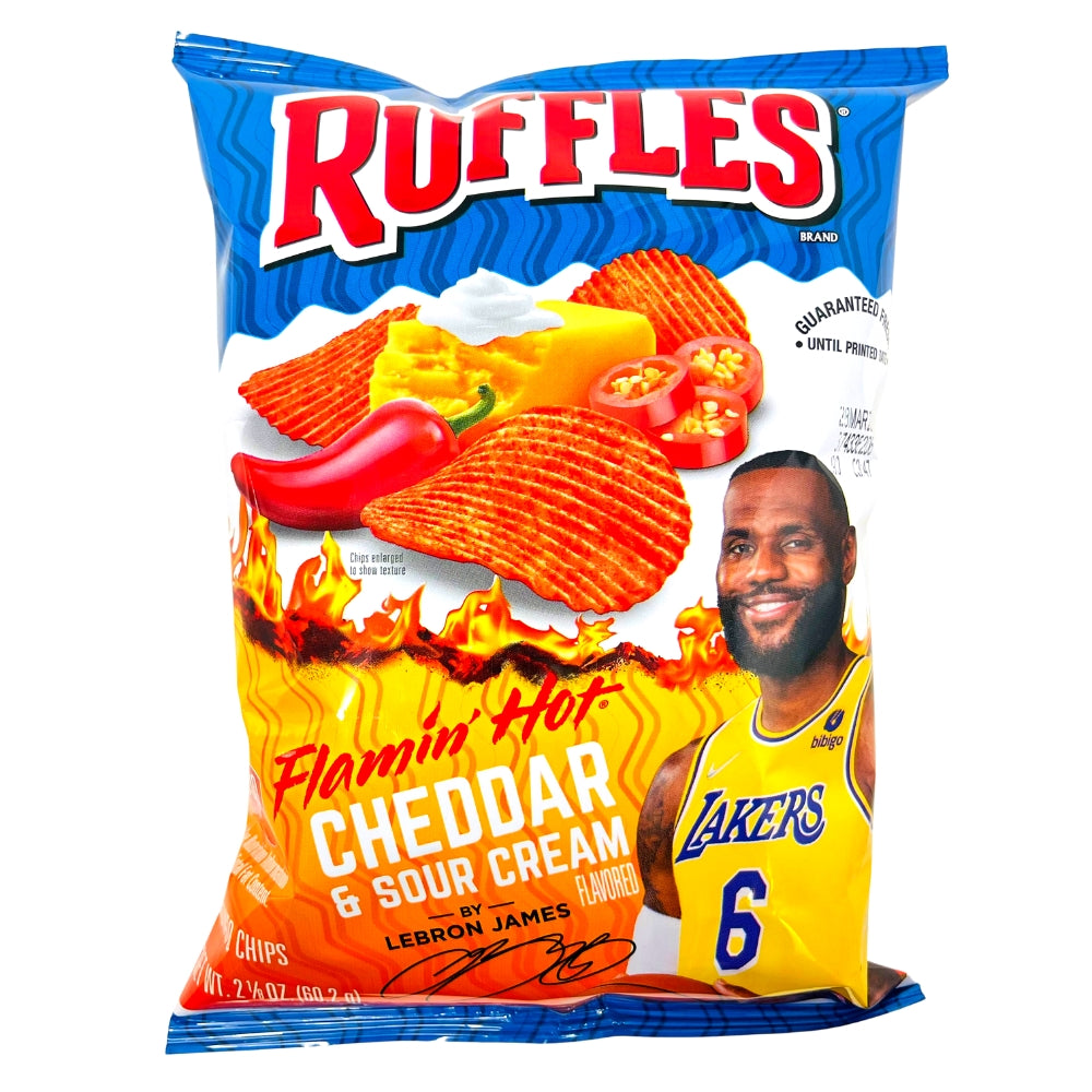 Ruffles Flamin Hot Cheddar and Sour Cream - 2.125oz - Ruffles Potato Chips