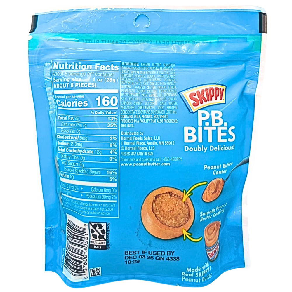 Skippy P.B. Bites Double Peanut Butter - 6oz