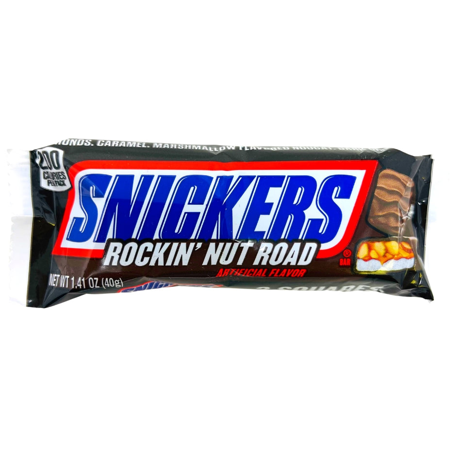 Snickers Rockin' Nut Road Candy Bar - 1.41oz-Snickers-Candy Bar-Milk chocolate-Nougat 