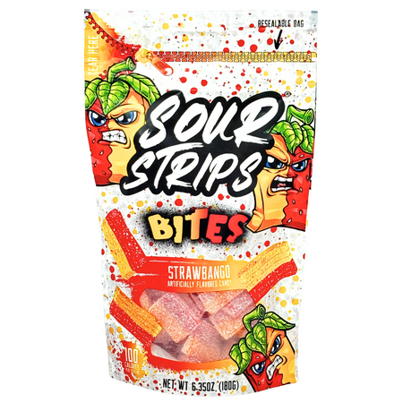 Sour Strips Bites Strawbango - 6.35oz