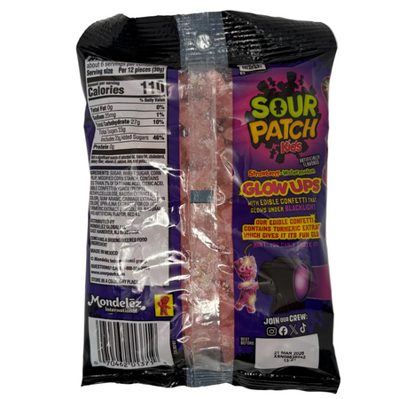 Sour Patch Kids Glow Ups - 6.7oz Ingredients and Nutrition Facts