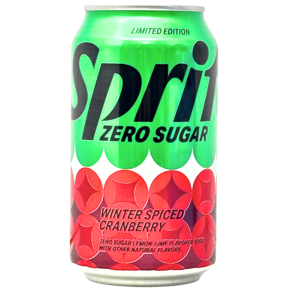 Sprite Zero Sugar Winter Spiced Cranberry - 355mL | Candy Funhouse