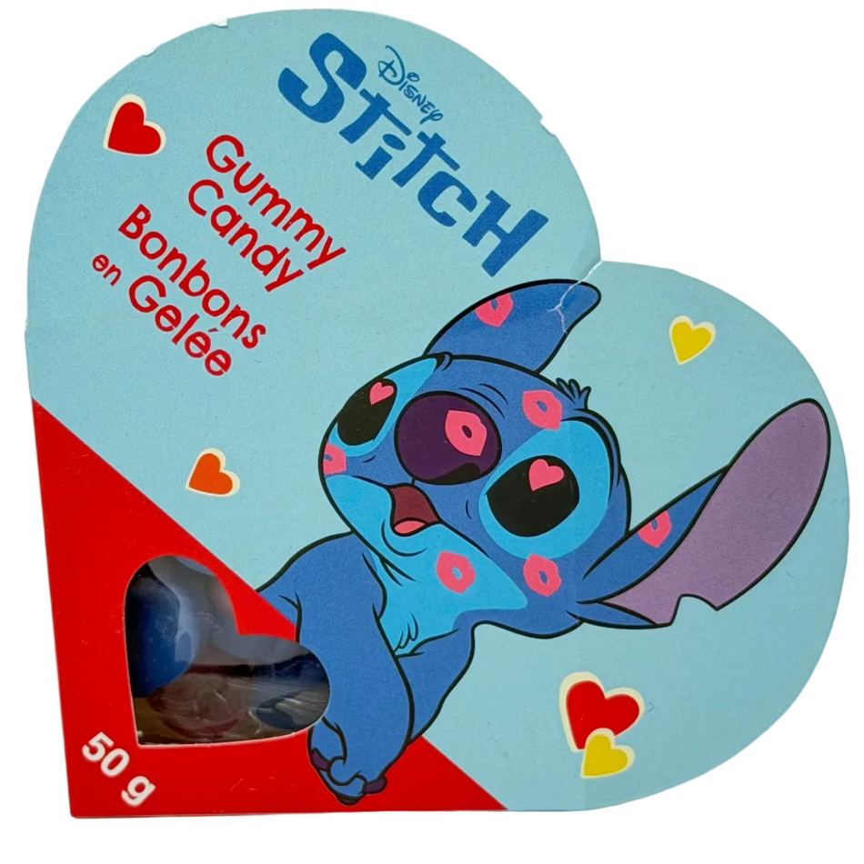 Stitch Heart Box Gummy Candy - 50g Blue Box