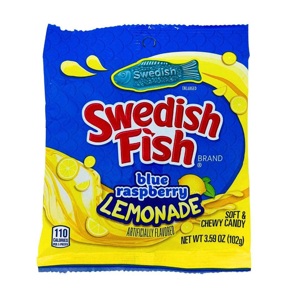 Swedish Fish Blue Raspberry Lemonade - 3.59oz-Blue Raspberry-Swedish Fish-Gummies
