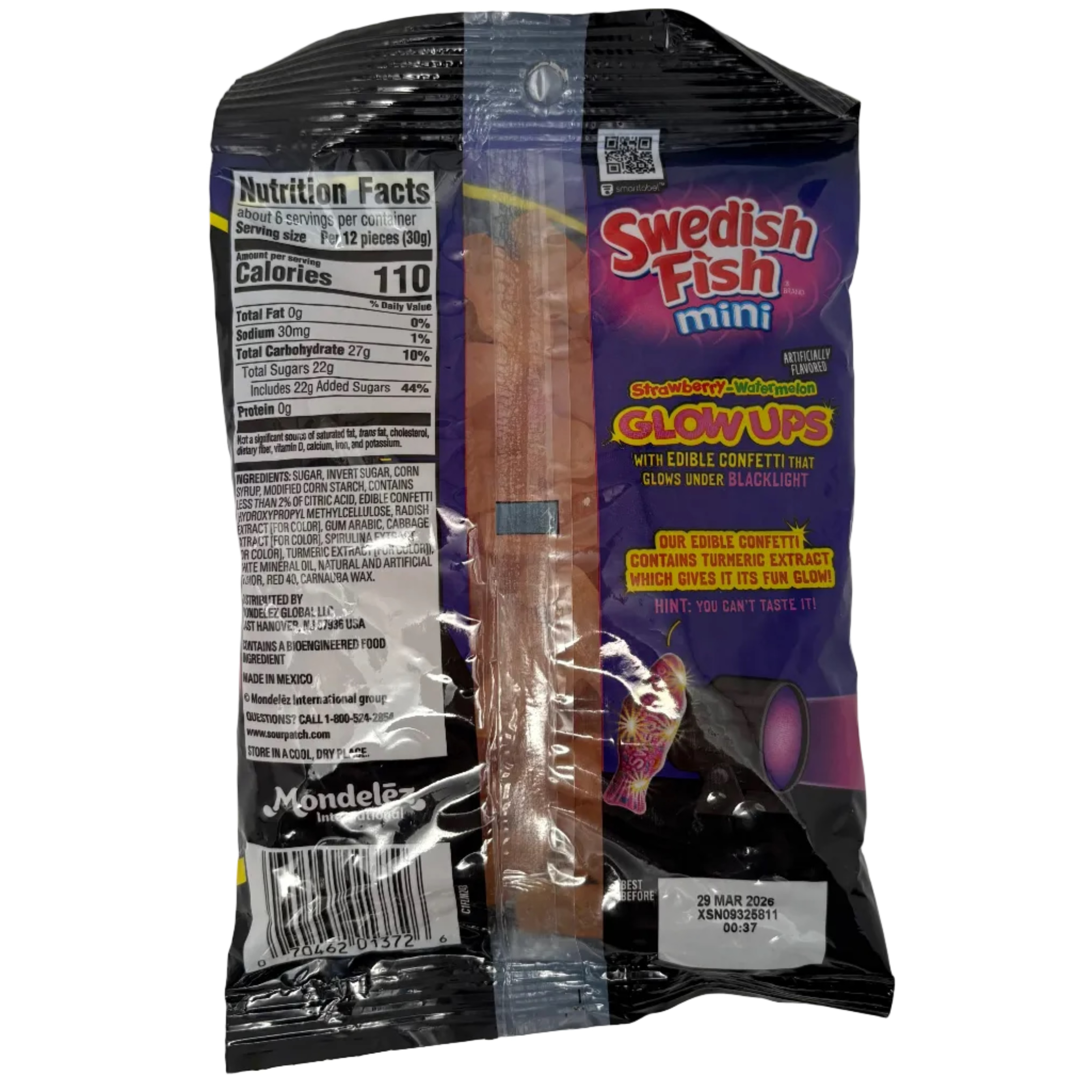 Swedish Fish Mini Glow Ups - 6.7oz Ingredients and Nutrition Facts